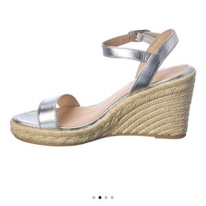 Stuart Weitzman Teddi Leather Wedge Sandal 11.5